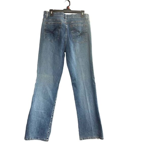 KIM ROGERS Women’s Jeans Size 12 Blue Lightly Distressed - Picture 1 of 11